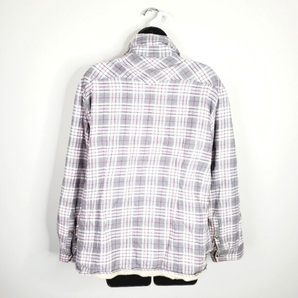 Jachs Girlfriend Fleece Plaid Flannel Oversized Cabin Outdoor Shacket XXL - Picture 2 of 6